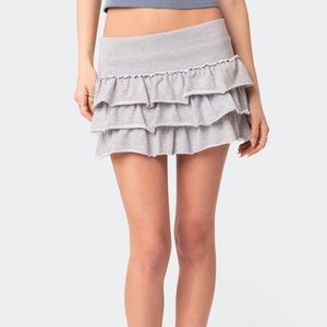 Martina Ruffle Terry Mini Skirt